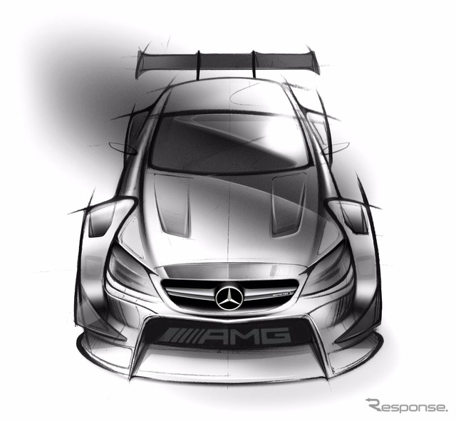 新型メルセデスAMG C63 DTMの予告スケッチ