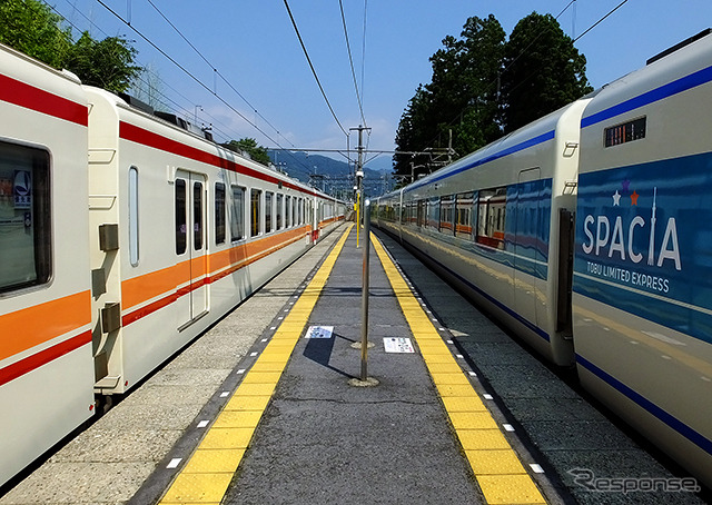 東武鉄道鬼怒川線の沿線風景