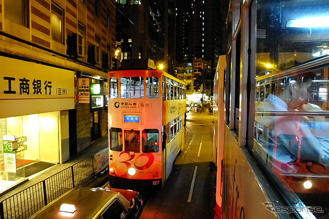 香港の2階建て路面電車「トラム」に乗って