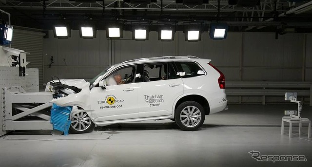 ユーロNCAPのボルボ XC90 新型の衝突テスト