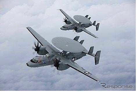 新早期警戒機（E-2D）の同型機種