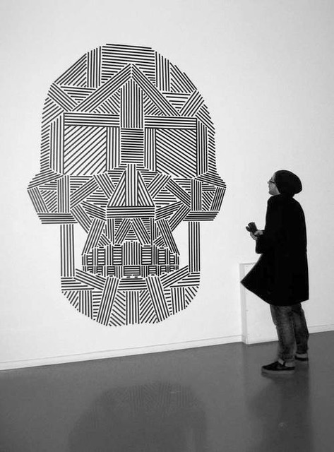 テープ1本で街をアートに変える、オーストラリア出身のアーティスト「Buff Diss」