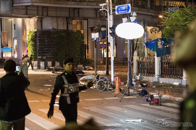 爆発事件現場の様子（タイ・バンコク 17日）