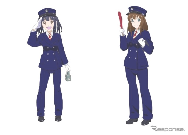 ユーカリが丘線のイメージキャラクター。「宮小路さくら」(左)と「海隣寺ゆかり」が制定された。