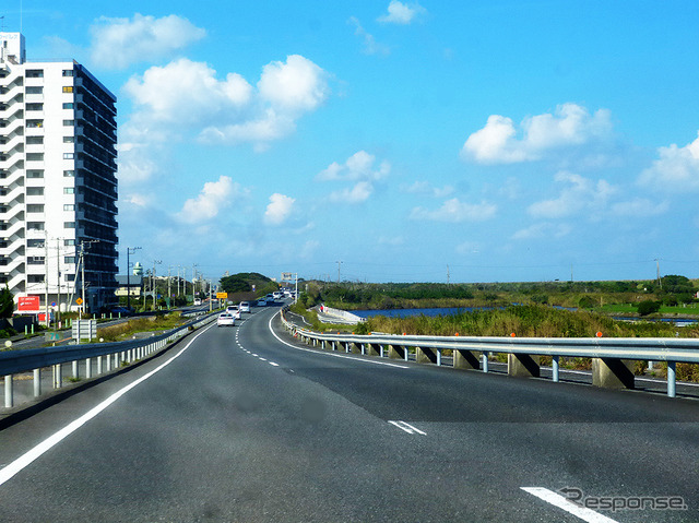 九十九里有料道、白里付近