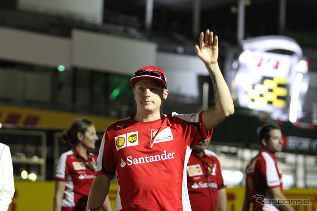 2015F1前夜祭に登場したライコネン