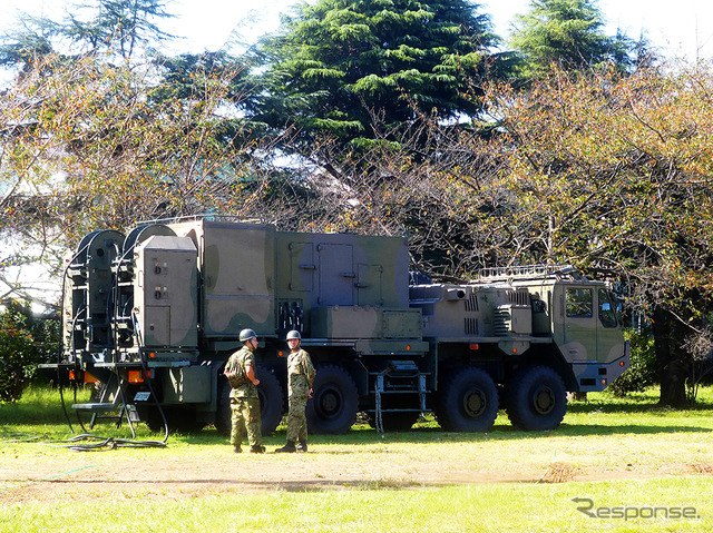 第2高射特科群の03式中距離地対空誘導弾 レーダ信号処理電源車(千葉県、松戸駐屯地一般公開イベント、10月3日)