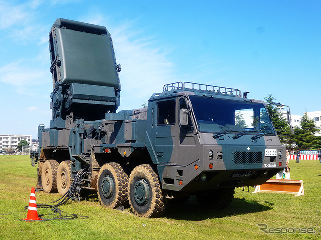 第2高射特科群の03式中距離地対空誘導弾 射撃用レーダ装置車(千葉県、松戸駐屯地一般公開イベント、10月3日)
