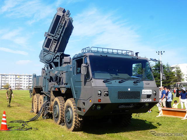 第2高射特科群の03式中距離地対空誘導弾 射撃用レーダ装置車(千葉県、松戸駐屯地一般公開イベント、10月3日)