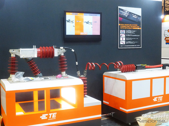 タイコエレクトロニクスジャパンは、鉄道車両用材料も展示(CEATEC JAPAN 2015/幕張メッセ/10月7~10日)