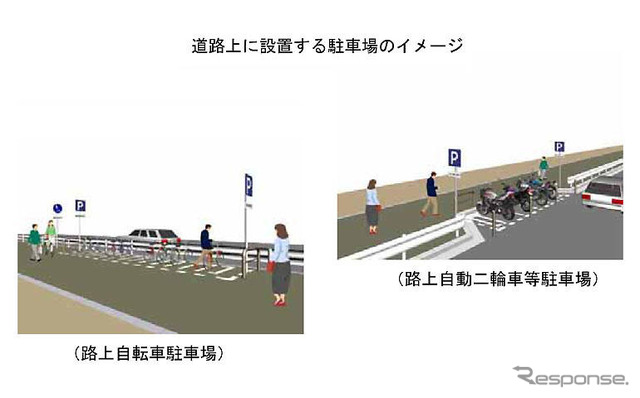 バイクの路上駐車場を設置へ…パブコメ募集