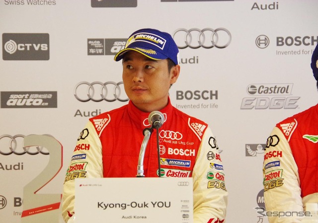 Audi R8 LMS CUP 第10戦の優勝会見
