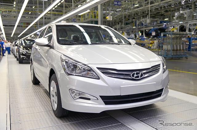 ヒュンダイのロシア累計生産100万台目となったソラリス