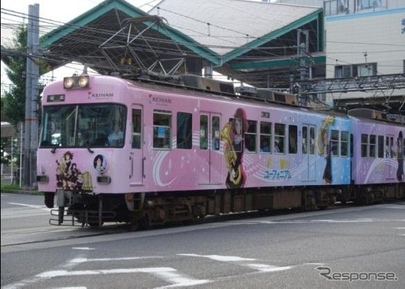 「響け！ユーフォニアム」ラッピング電車。