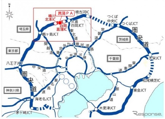 菖蒲PA 位置図
