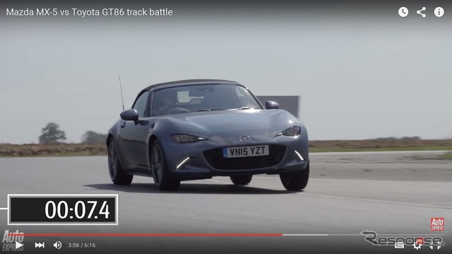 新型マツダロードスターをトヨタ86と比較テストした英『Auto Express』