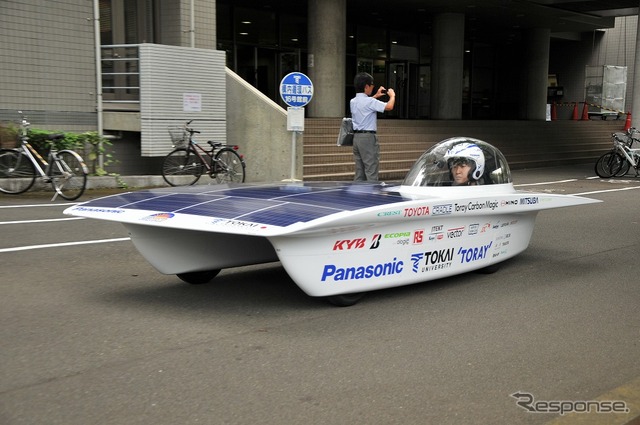 東海大学ソーラーカーチームの新型車両