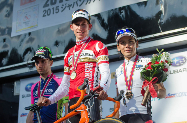 ジャパンカップサイクルロードレースで新城幸也は3位(2015年10月18日)