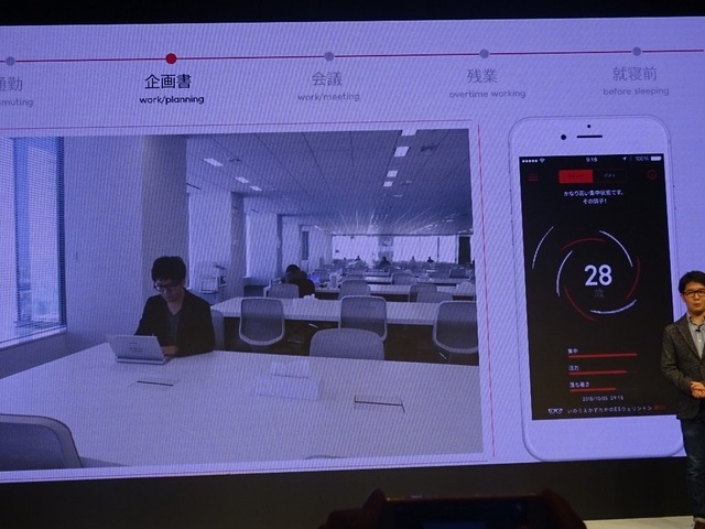「JINS MEME」発表会(2015年10月14日)