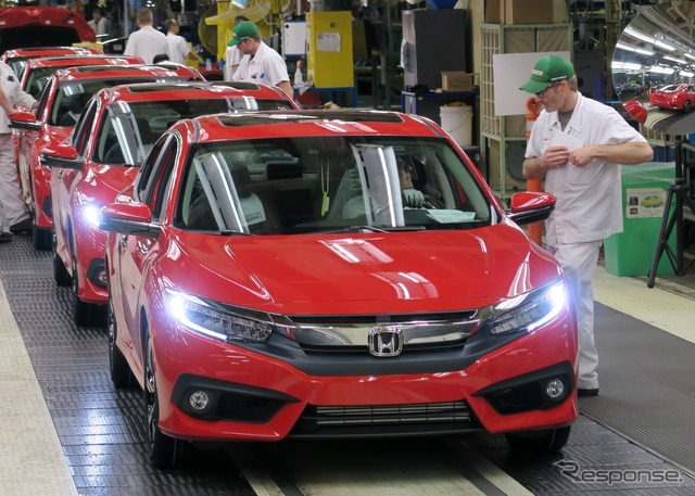 カナダのHCMで量産が開始された新型 ホンダ シビック セダン