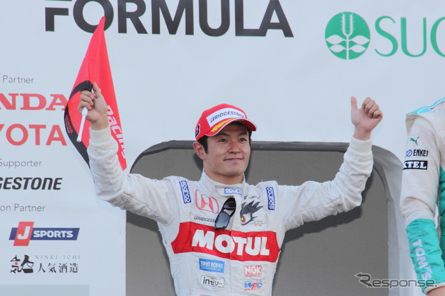 久々に2位表彰台を獲得した山本尚貴(2015SF第6戦)