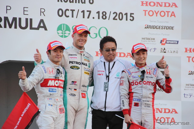 久々に2位表彰台を獲得した山本尚貴(2015SF第6戦)