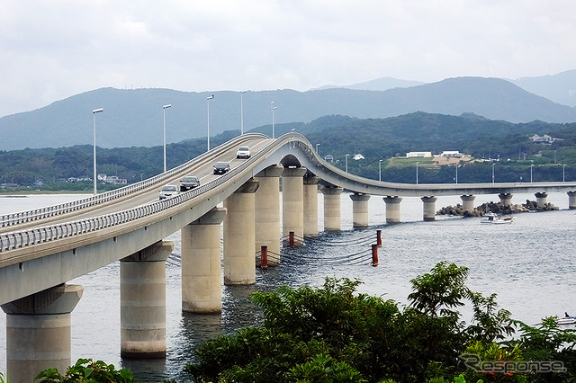 角島と本土を結ぶ、全長1780mの角島大橋