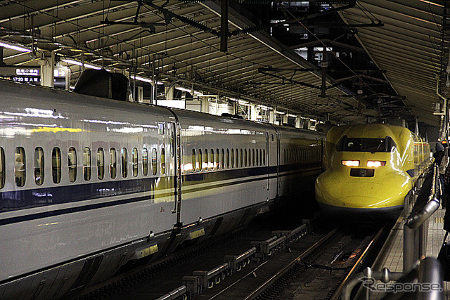 在来線の軌道・電気総合試験車「ドクター東海」に対しこちらは新幹線電気軌道総合試験車「ドクターイエロー」