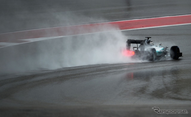 F1アメリカGPは豪雨により予選が順延
