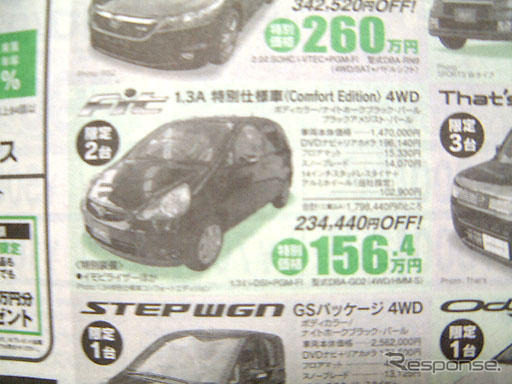 【新車値引き情報】コンパクトカー、お買い得合戦