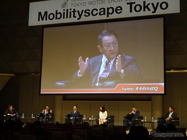日本自動車工業会の正副会長5人が内外メディア関係者向けにトークセッション「Mobilityscape Tokyo 2015」実施