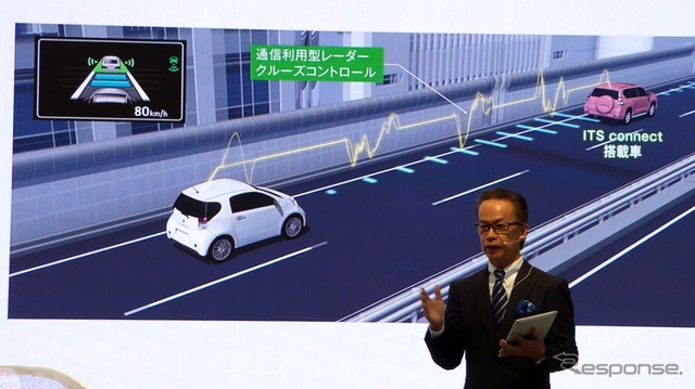 プレスカンファレンスに登壇した専務取締役の友山茂樹氏