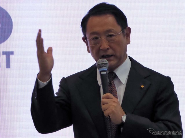 トヨタの自動卯運転への意気込みを語る豊田章男社長