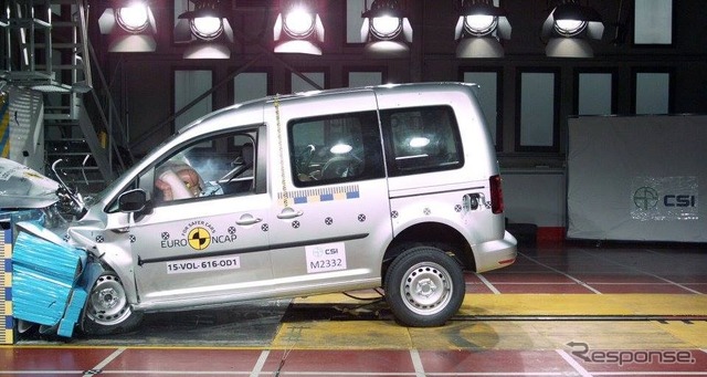 ユーロNCAPの新型VWキャディ の衝突テスト