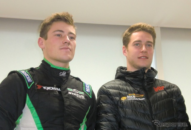 今季GP2を戦った選手が、SFテストに登場。左がスタナウェイ、右がバンドーン。