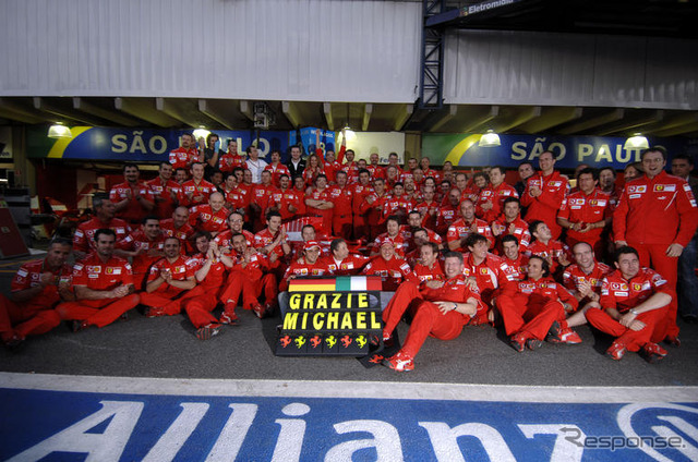 【シューマッハ写真蔵】ブラジルGP…250戦でF1生活に幕