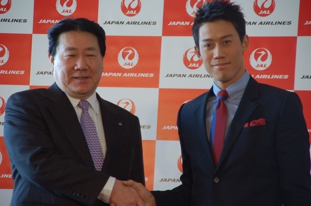 JALがプロテニスプレーヤー錦織圭とパートナー契約締結(2015年11月27日)