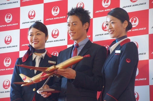 JALがプロテニスプレーヤー錦織圭とパートナー契約締結(2015年11月27日)