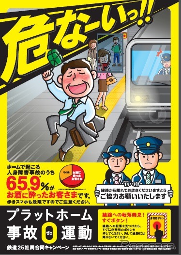 プラットホーム事故0運動(ポスター)