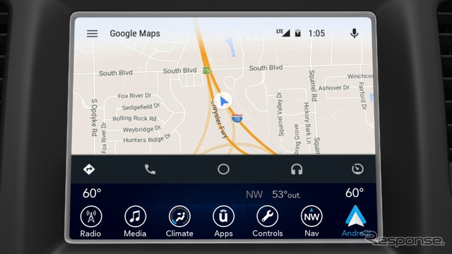 FCAの最新「U connect」（Android Autoと連携）