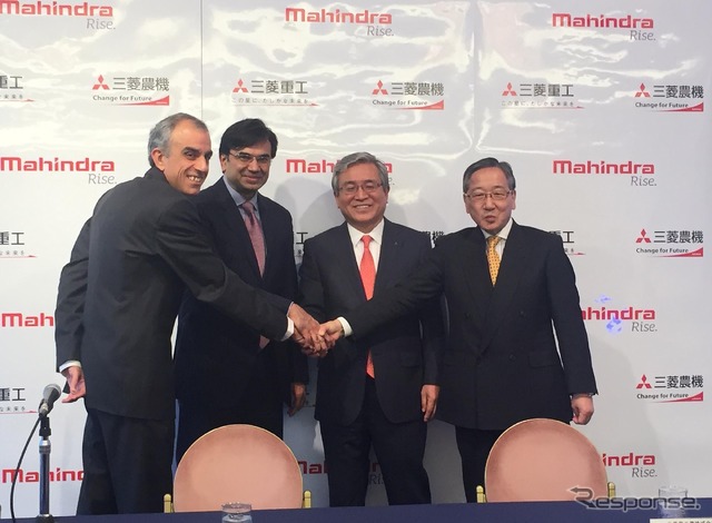 印マヒンドラが三菱農機に資本参加。