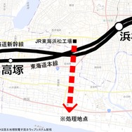 浜松工場で発見された不発弾は遠州灘海岸で処理される予定。移送経路と交差する東海道新幹線と東海道本線が一時運休になる。