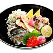 36 築地 寿司清 松茸と香味野菜の炙り秋刀魚丼