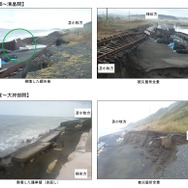 2015年9月時点の運休区間の被災地点。今年も台風の影響で被害が拡大している。