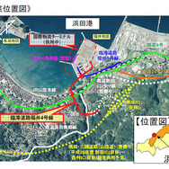 浜田港「臨港道路福井4号線」の計画図