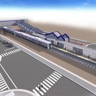 磐越西線に新設される郡山富田駅のイメージ。同線は列車の増発なども行われる。