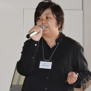 概要を紹介するアイシン精機の松井明子デザイン部長
