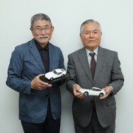 トヨタ2000GTのエンジン開発担当だった高木英匡氏（右）と、レースドライバーだった津々見友彦氏（左）
