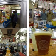 走る電車でビールを楽しむ企画はよくあるが、静岡鉄道のように停車している電車の中で飲むという趣向は珍しい。