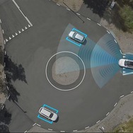 オートリブの自動運転車向けレーダーの作動イメージ